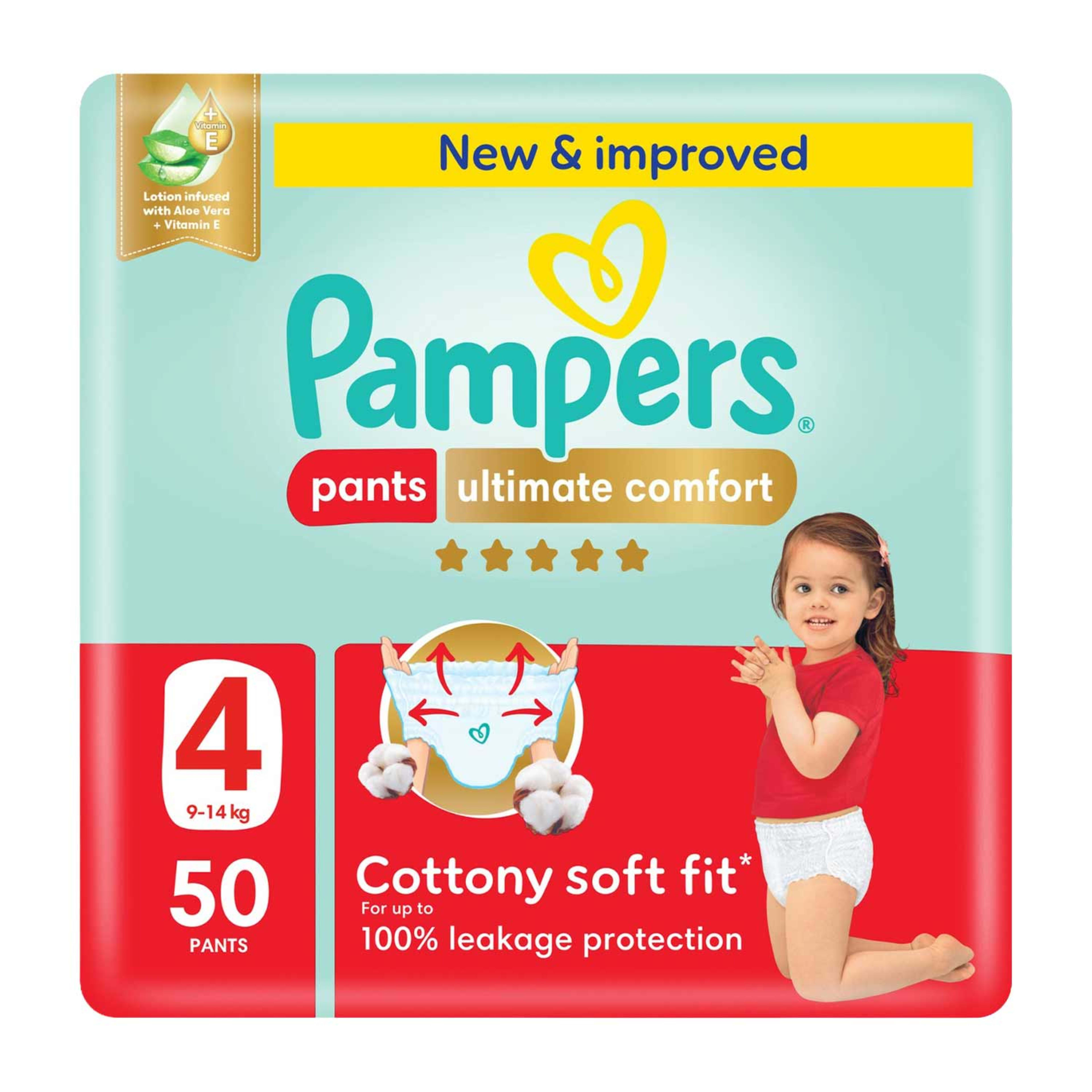 Pampers Pants Ultimate Comfort Diapers 4 (9-14kg) 50pcs Sp.offer