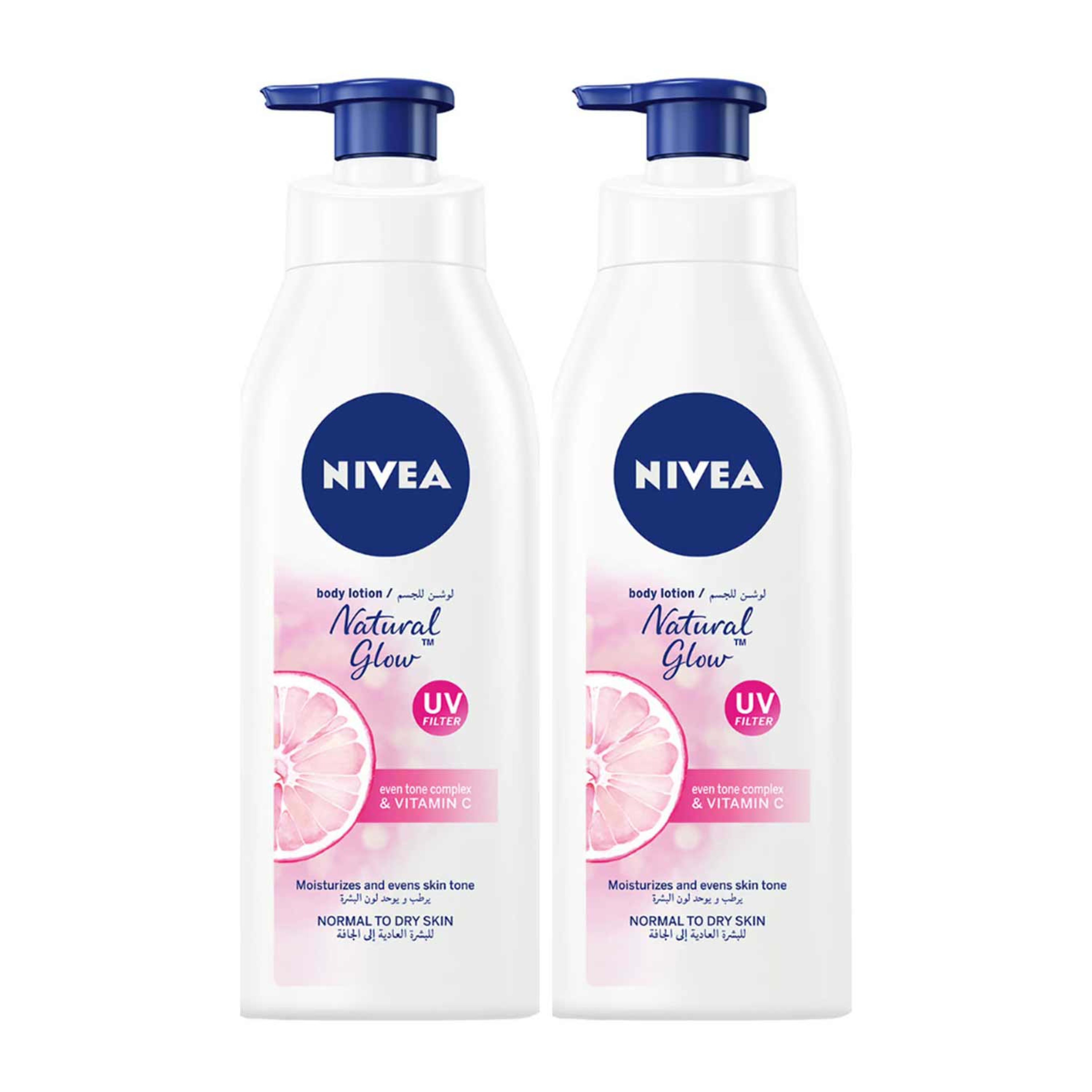 Nivea Natural Glow Body Lotion 2x400ml
