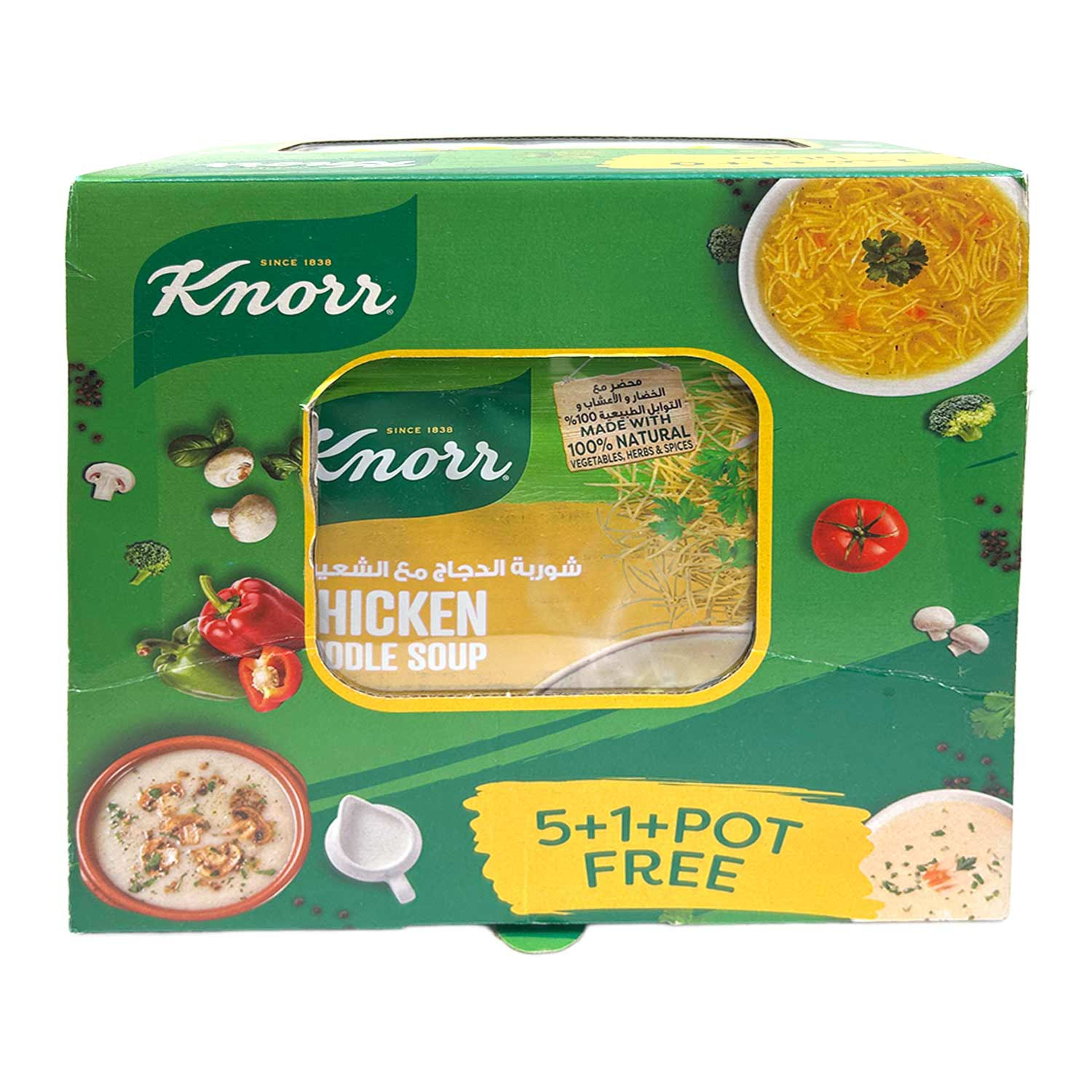 Knorr Chicken Noodle Soup 60gm 5+1free + Pot