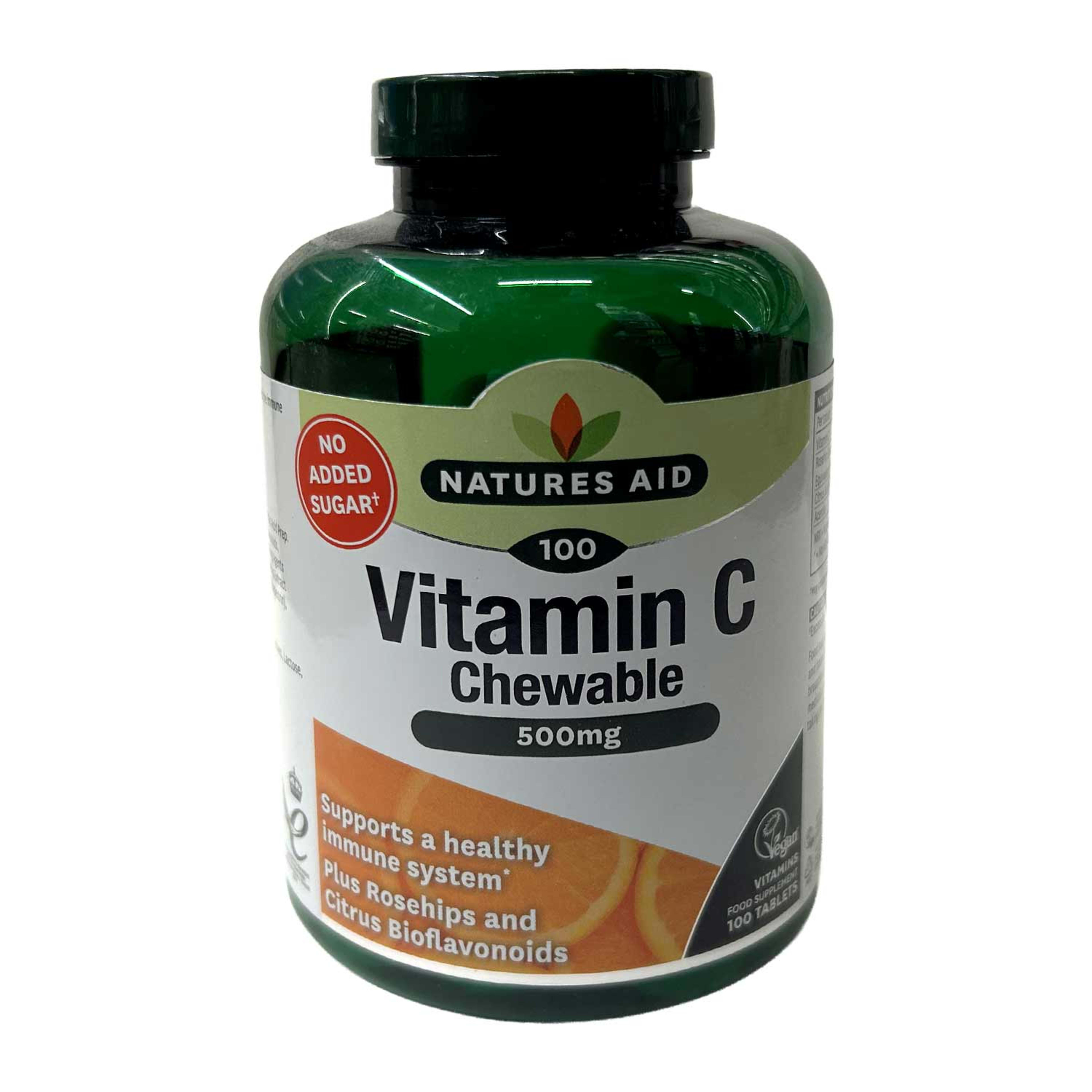Natures Aid Vitamin C 500mg Chewable 100 Tablets