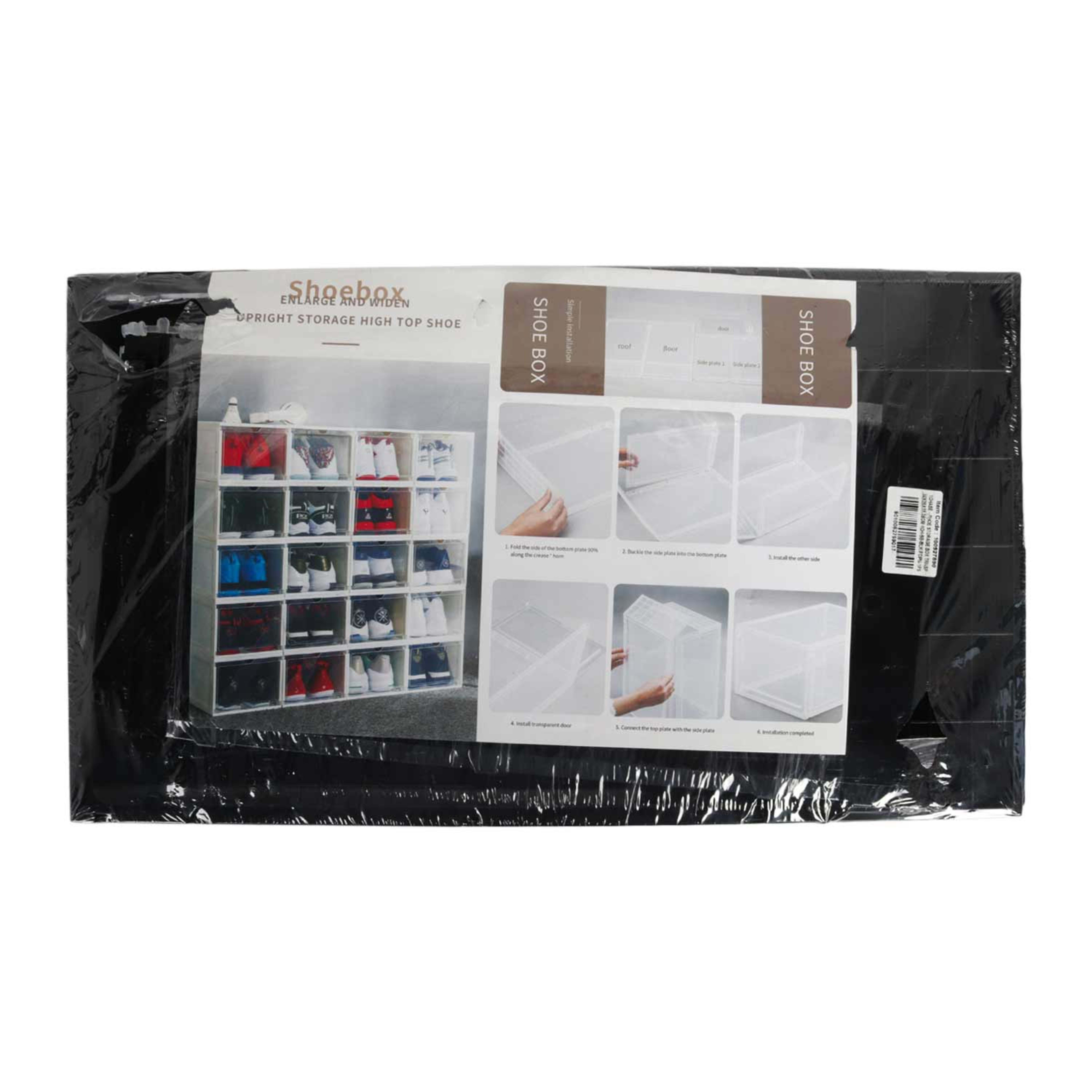 1chase Sneaker Box Front Open Black 34x25x18.2cm 1ch-sb-blkfopn-1ps