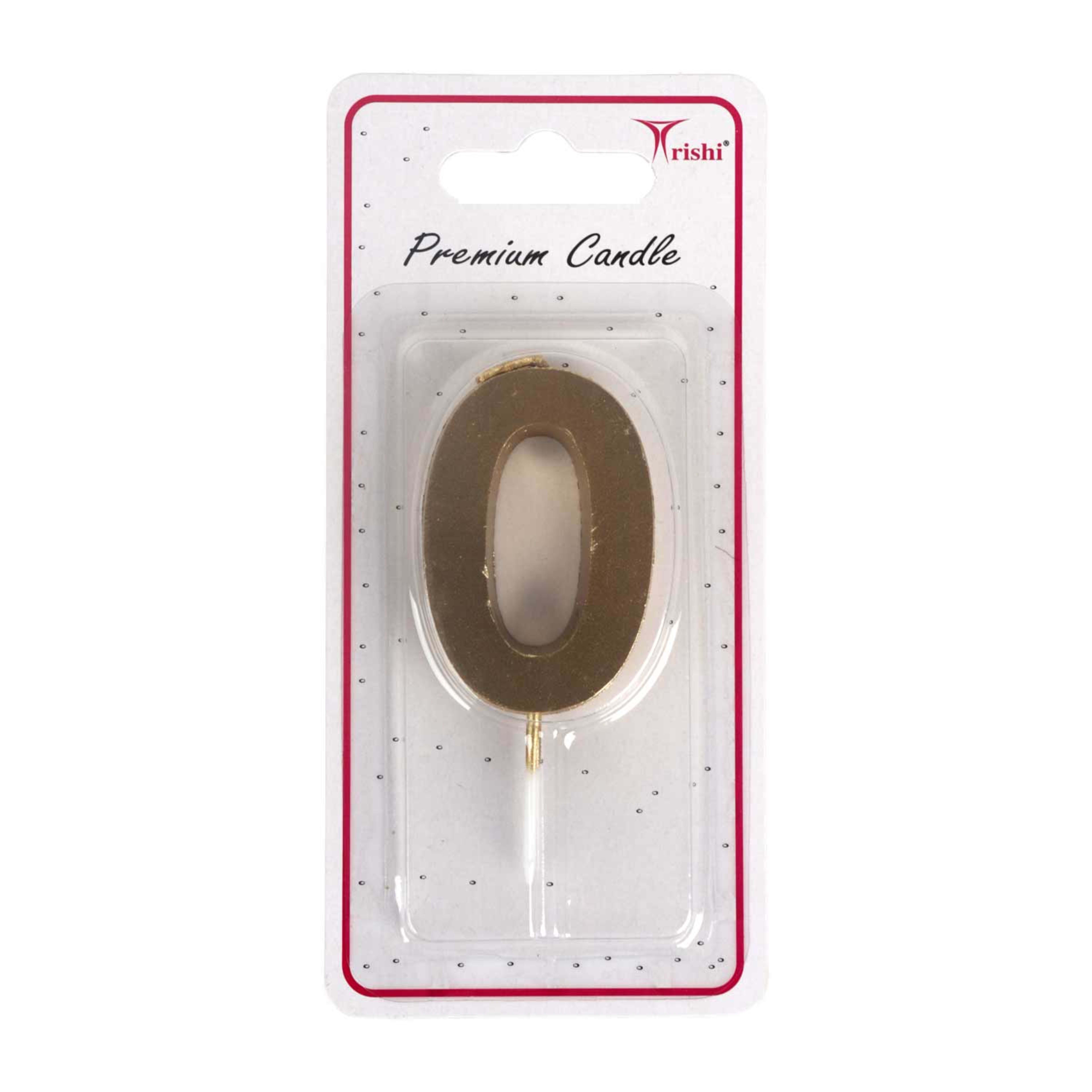 Trishi Metallic Number Candle No.0 Tr00633