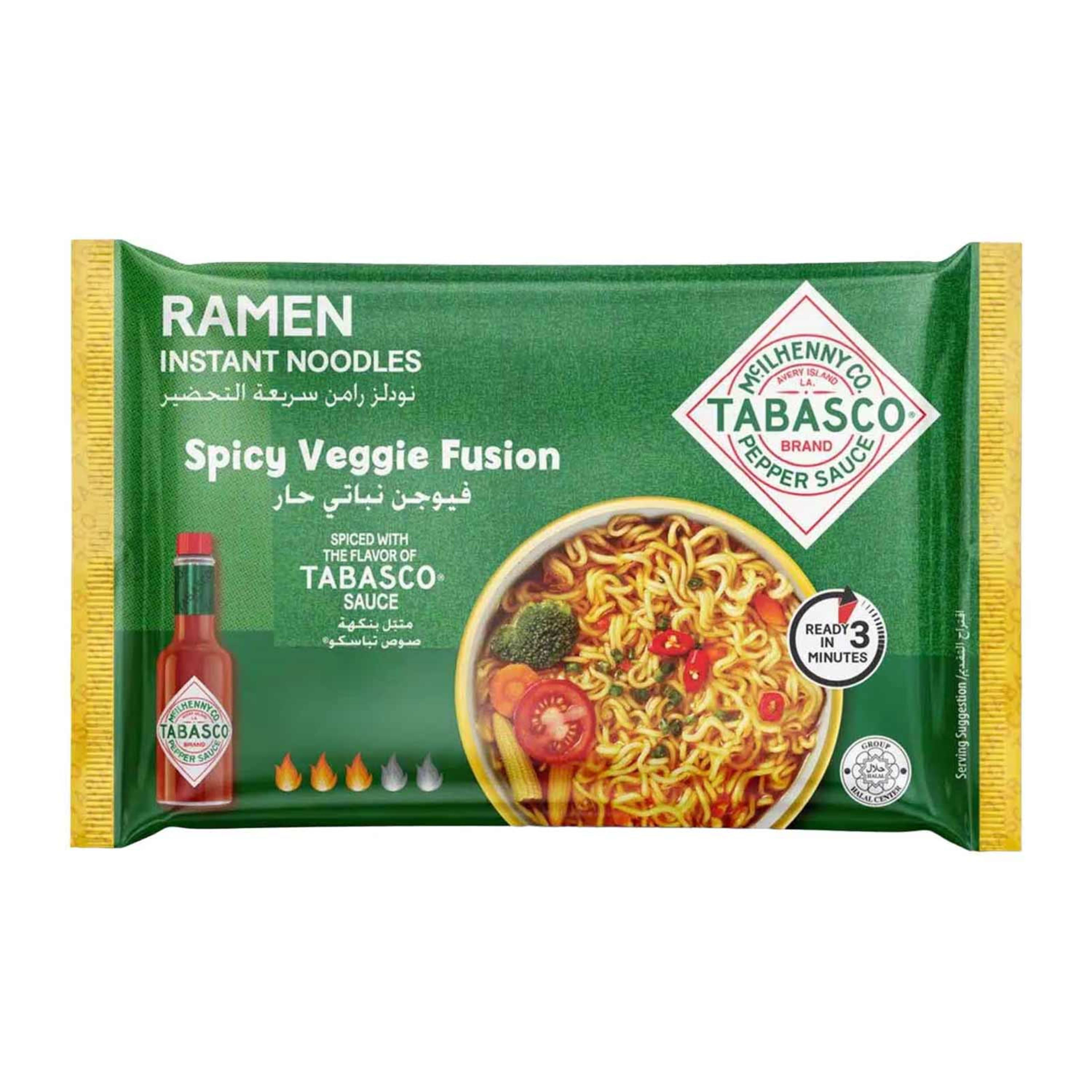 Tabasco Ramen Instant Noodles Spicy Veggie Fusion 75gm