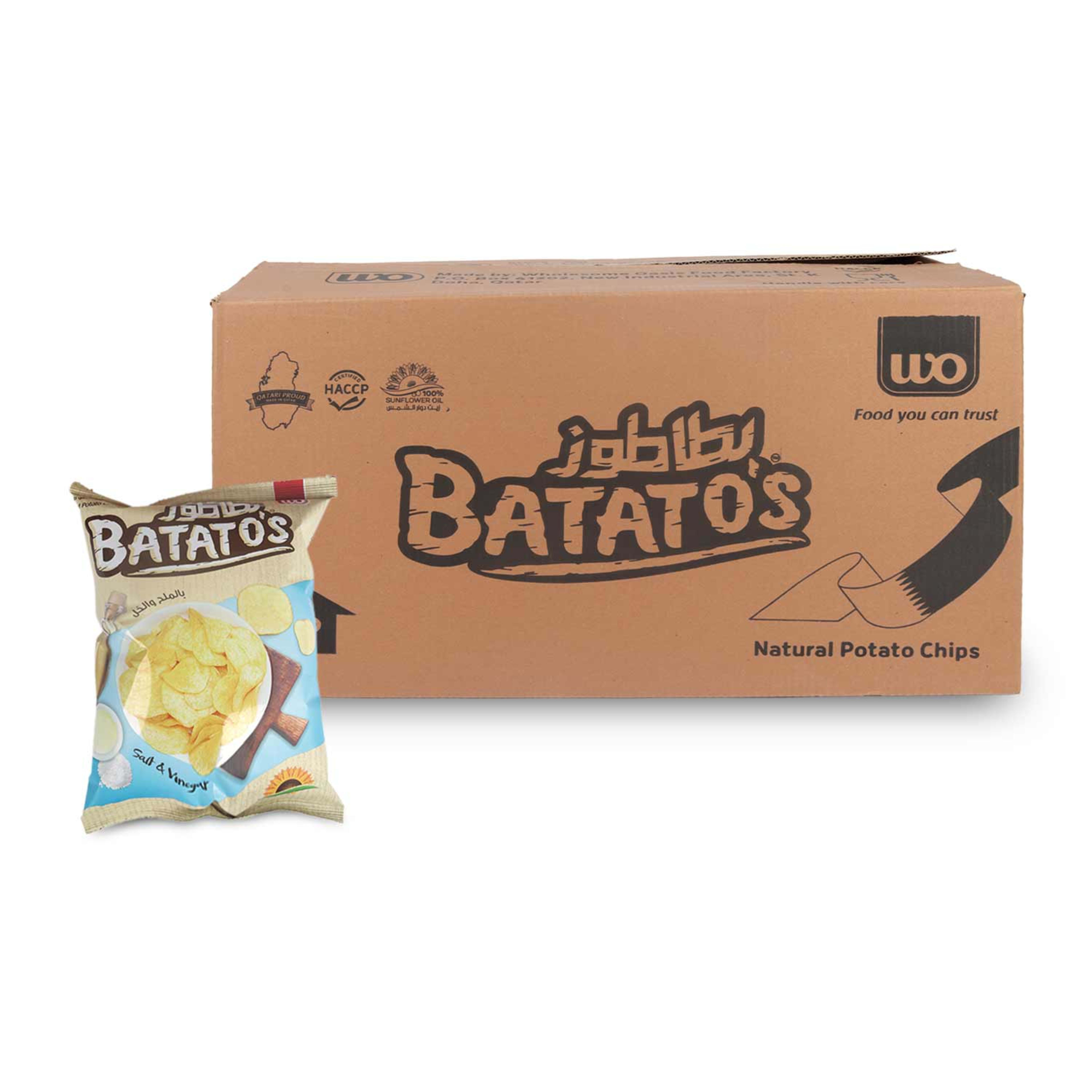 Batato's Natural Potato Chips Salt & Vinegar 30gm
