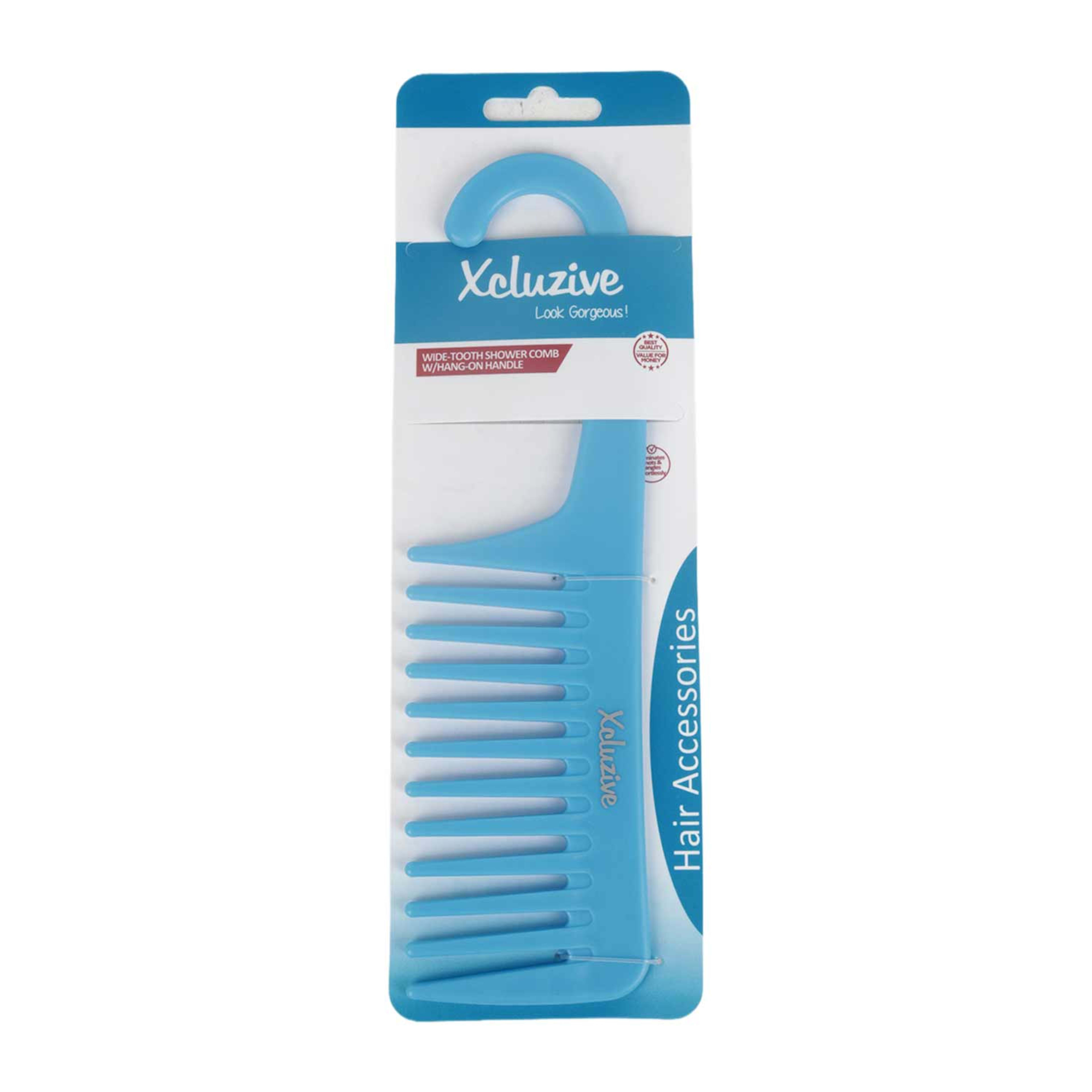 Xcluzive Wide Tooth Shower Comb with Hang on Handle Xz472