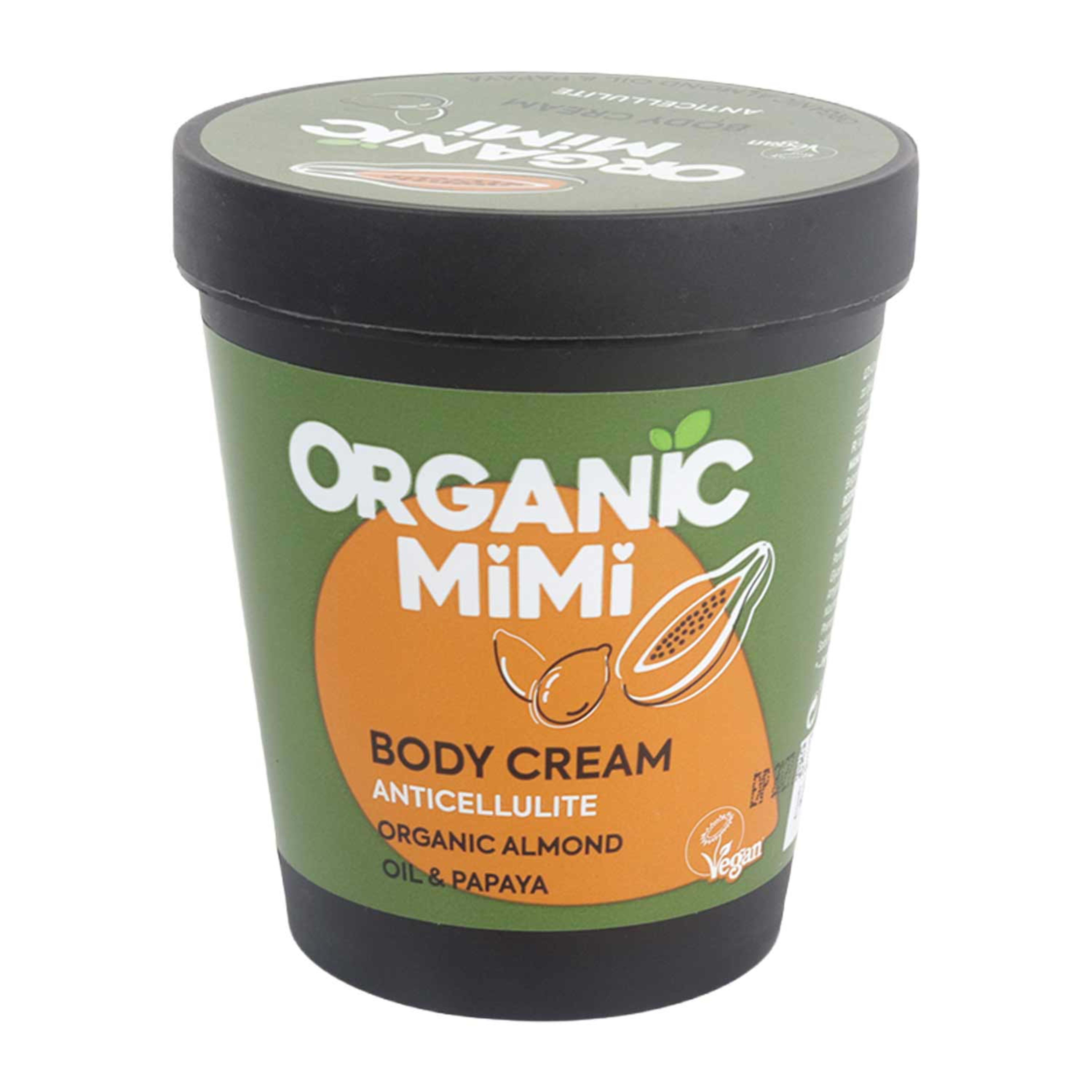 Organic Mimi Body Cream Anticellulite Almond Oil & Papaya 200ml