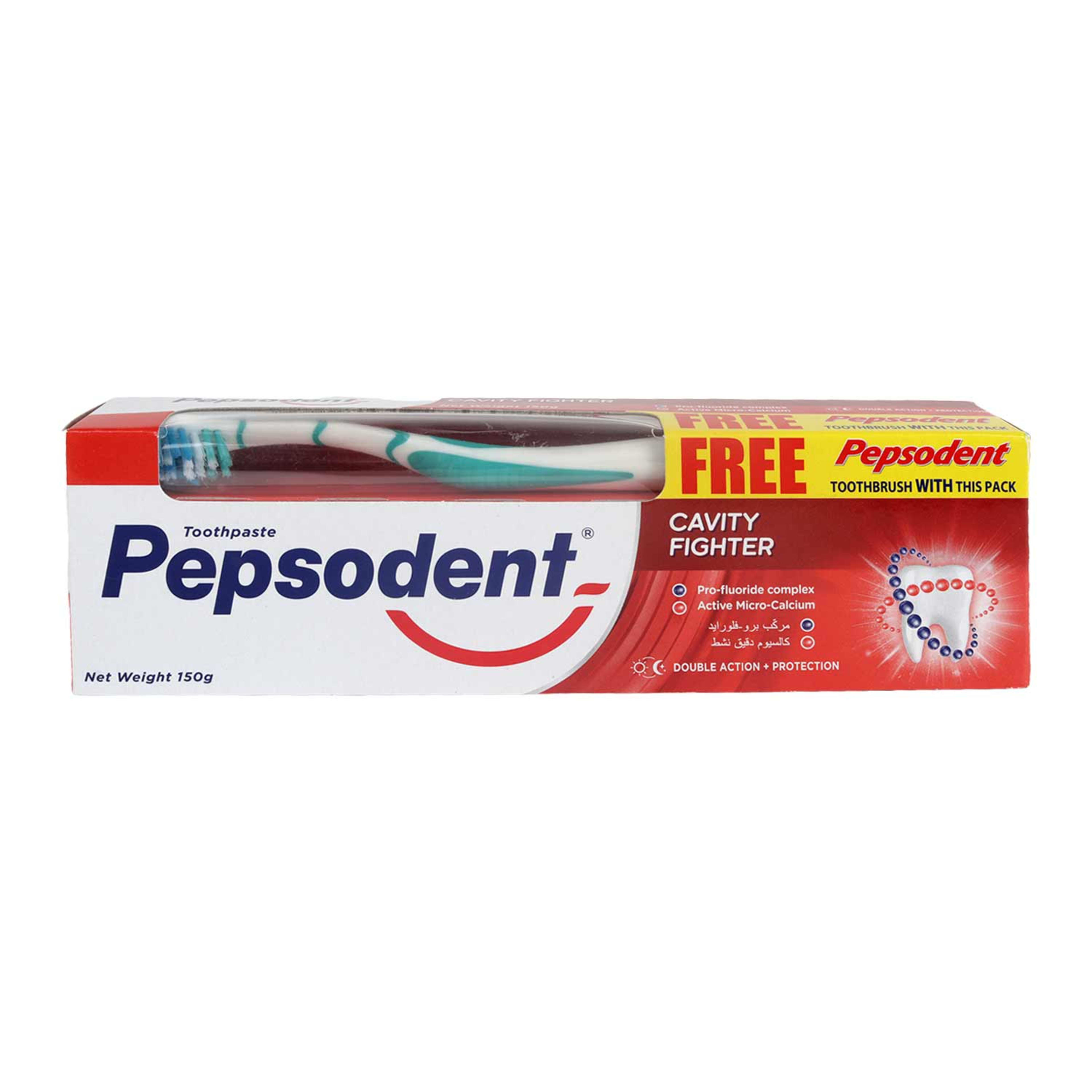 Pepsodent Cavity Fighter Toothpaste 150gm+ Toothbrush Free 150gm