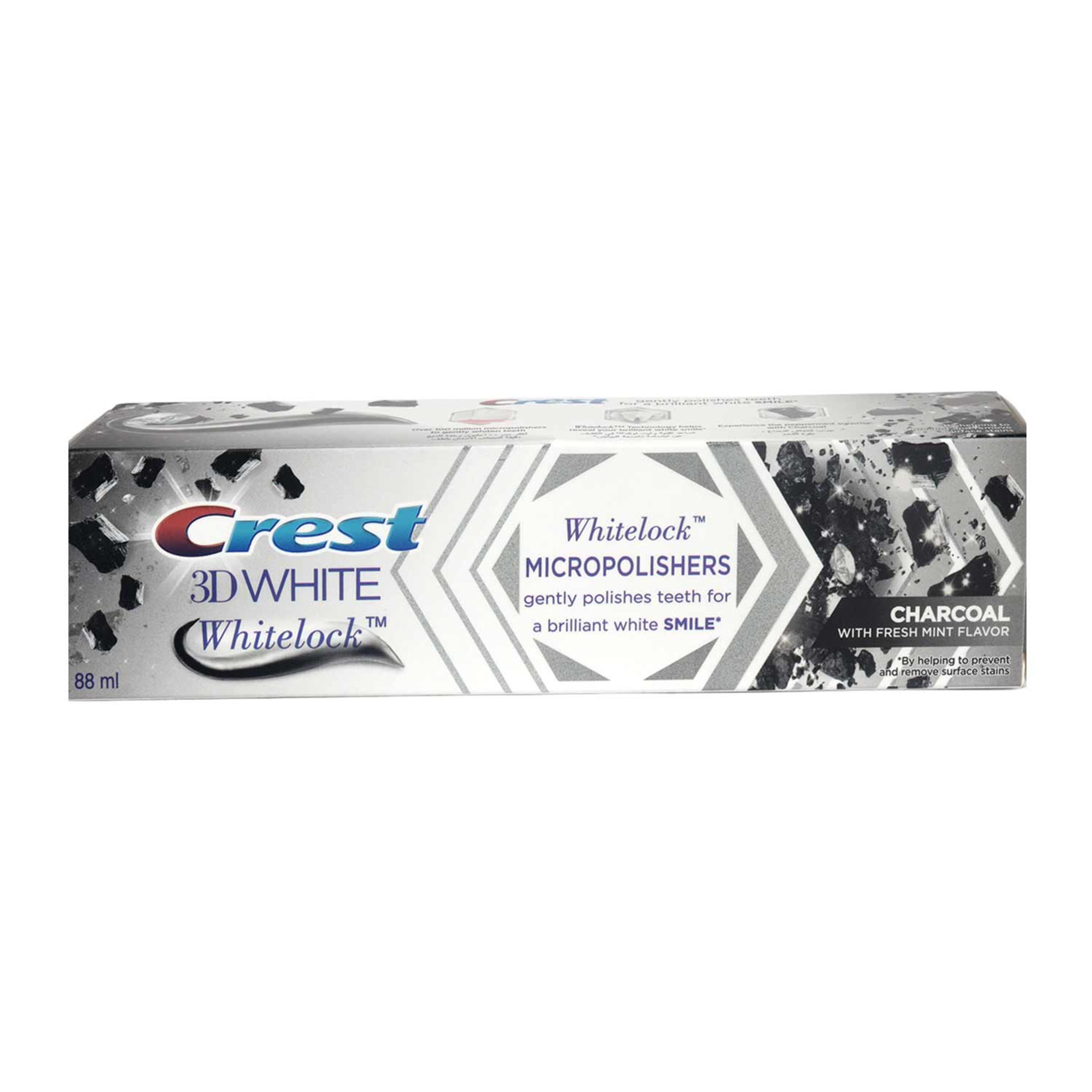 Crest 3dw Whitelock Charcoal with Fresh Mint Flavor 88ml