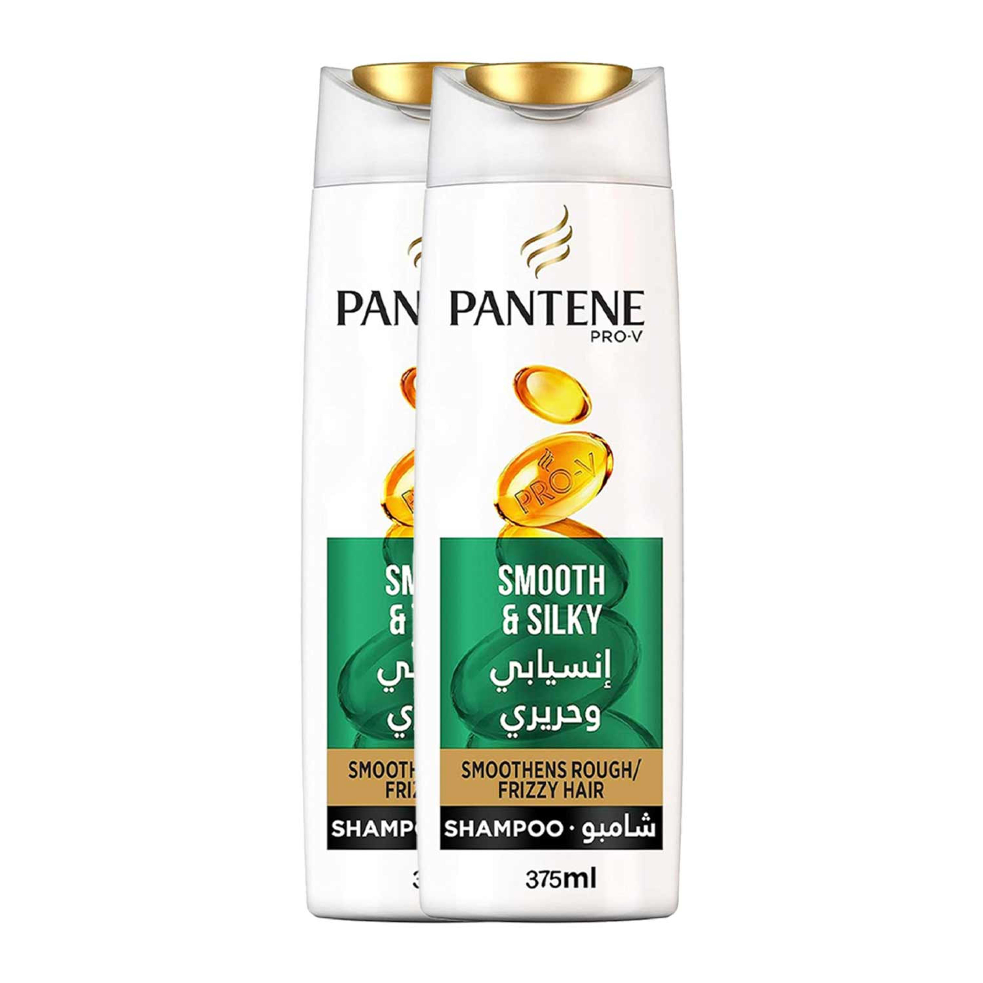 Pantene Pro-v Smooth & Silky Shampoo 2x375ml