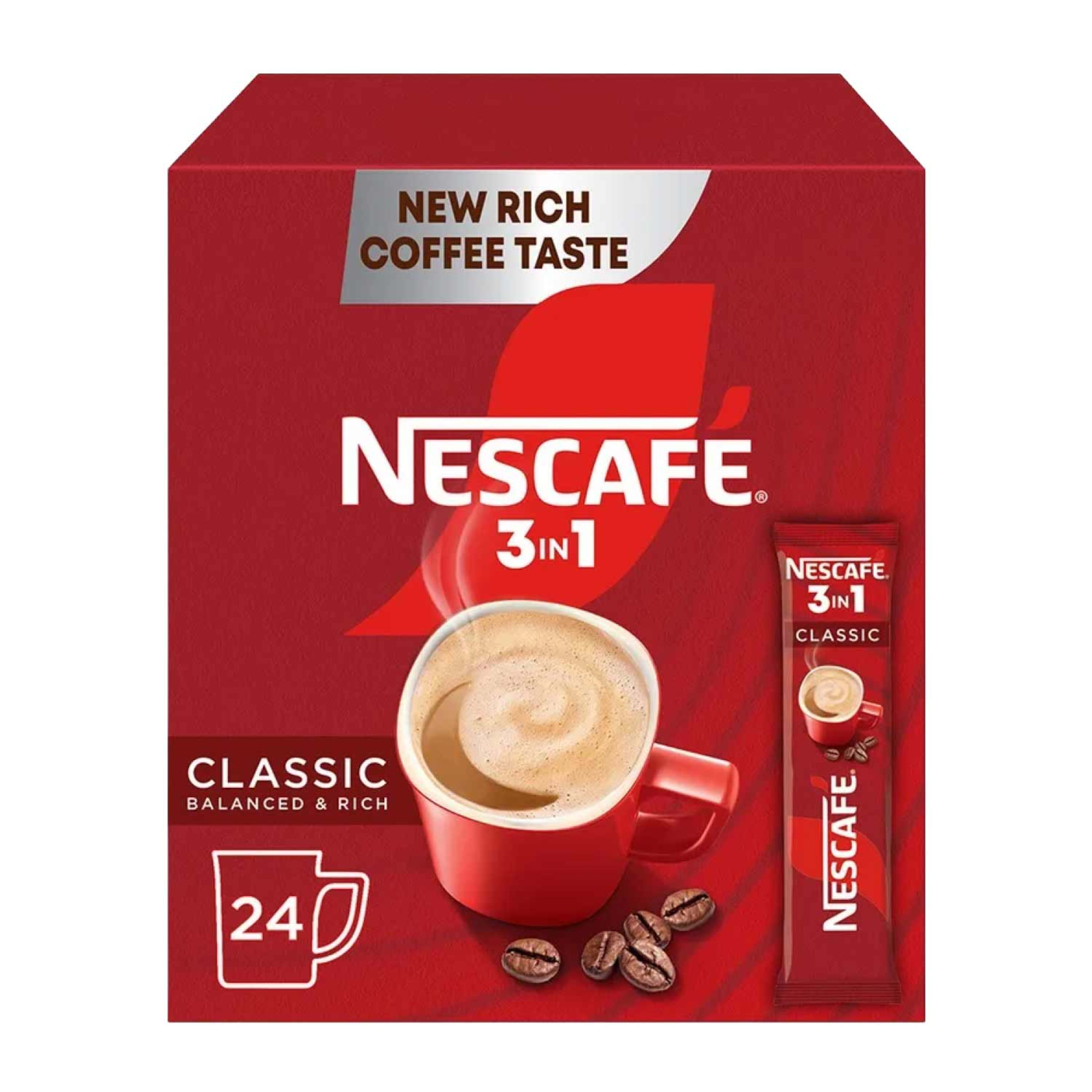 Nescafe 3in1 Classic Balanced & Rich Coffee (box) 24x20gm