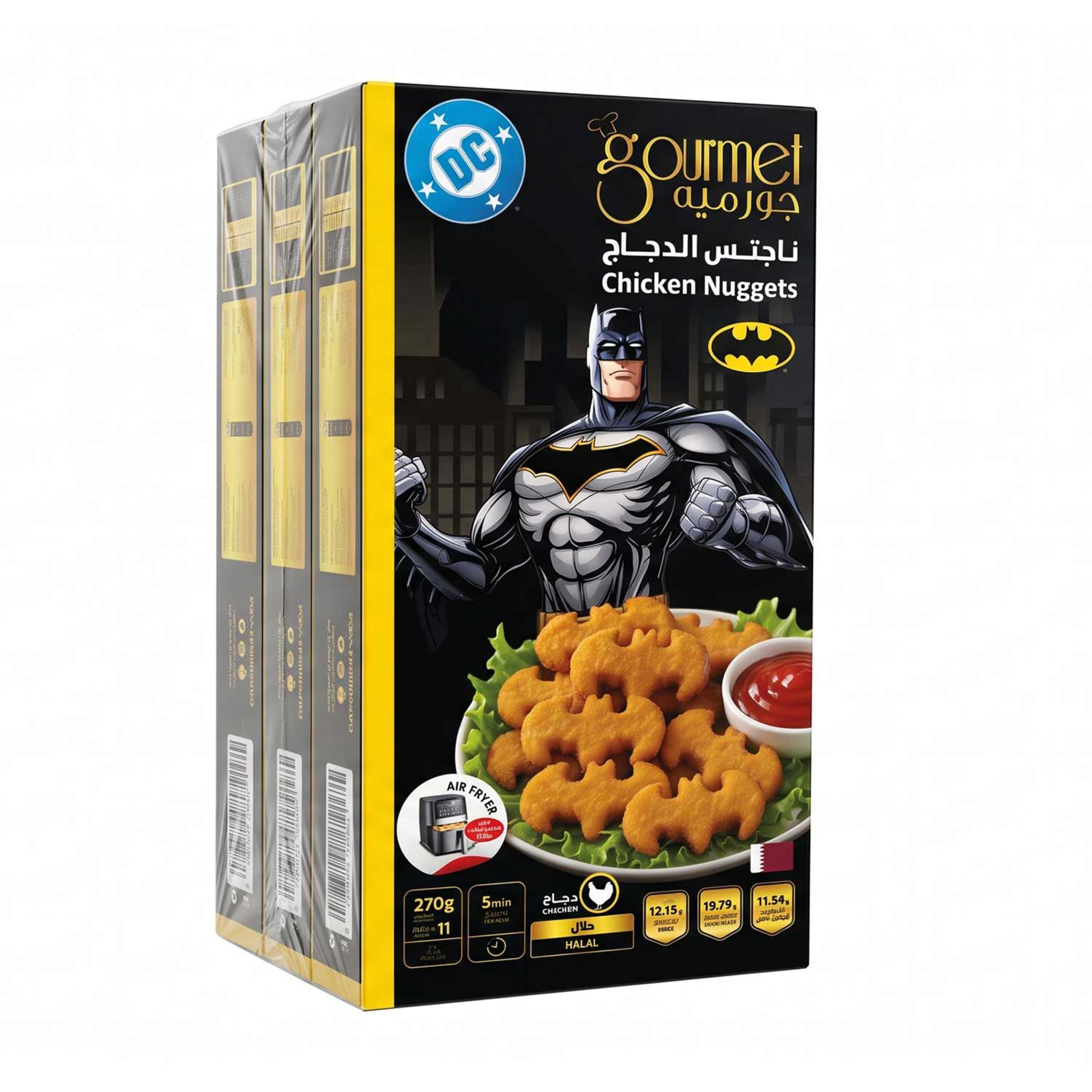 Gourmet Chicken Nuggets Batman Shape 3x270gm