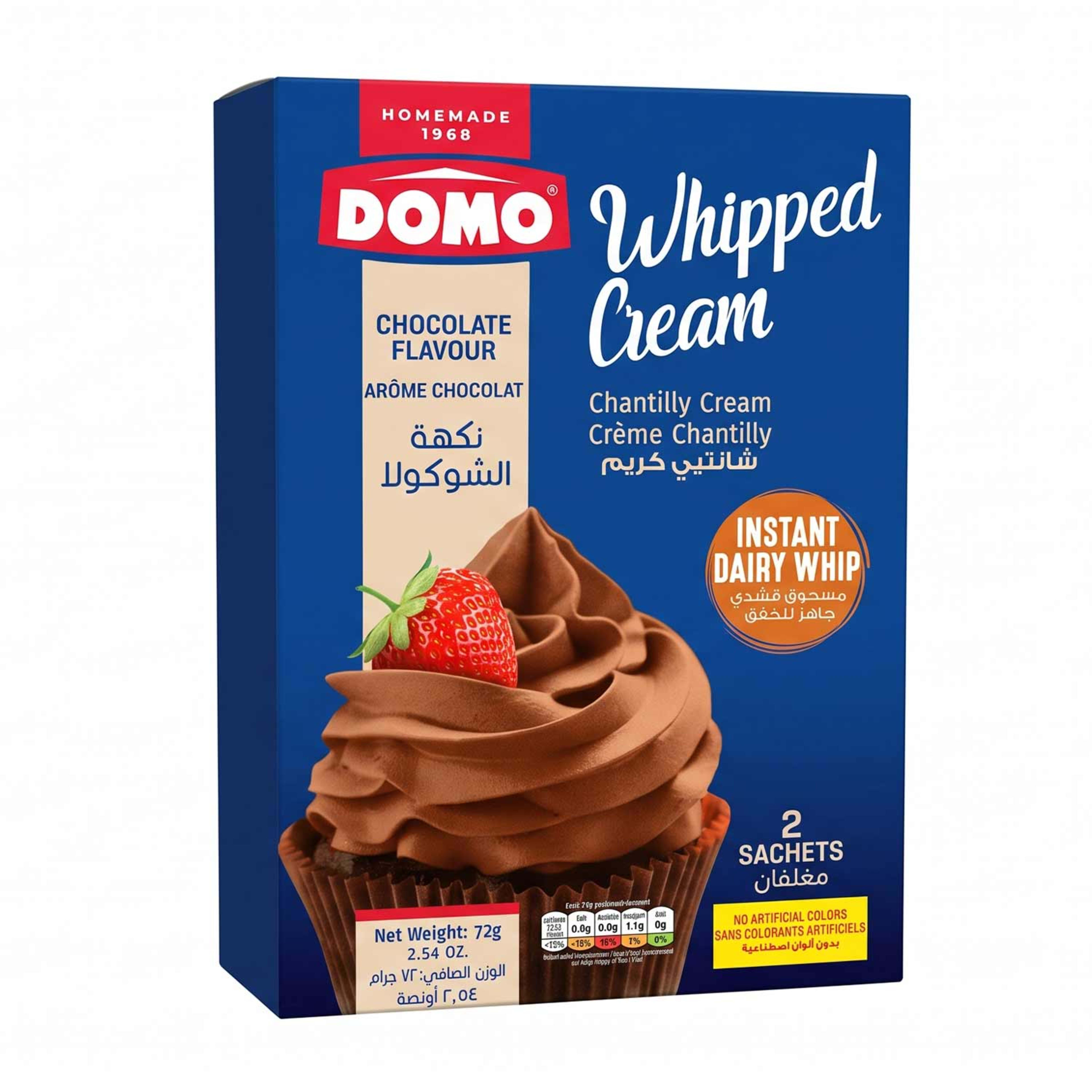 Domo Chantilly Cream Chocolate Instant Dairy Whip 72gm