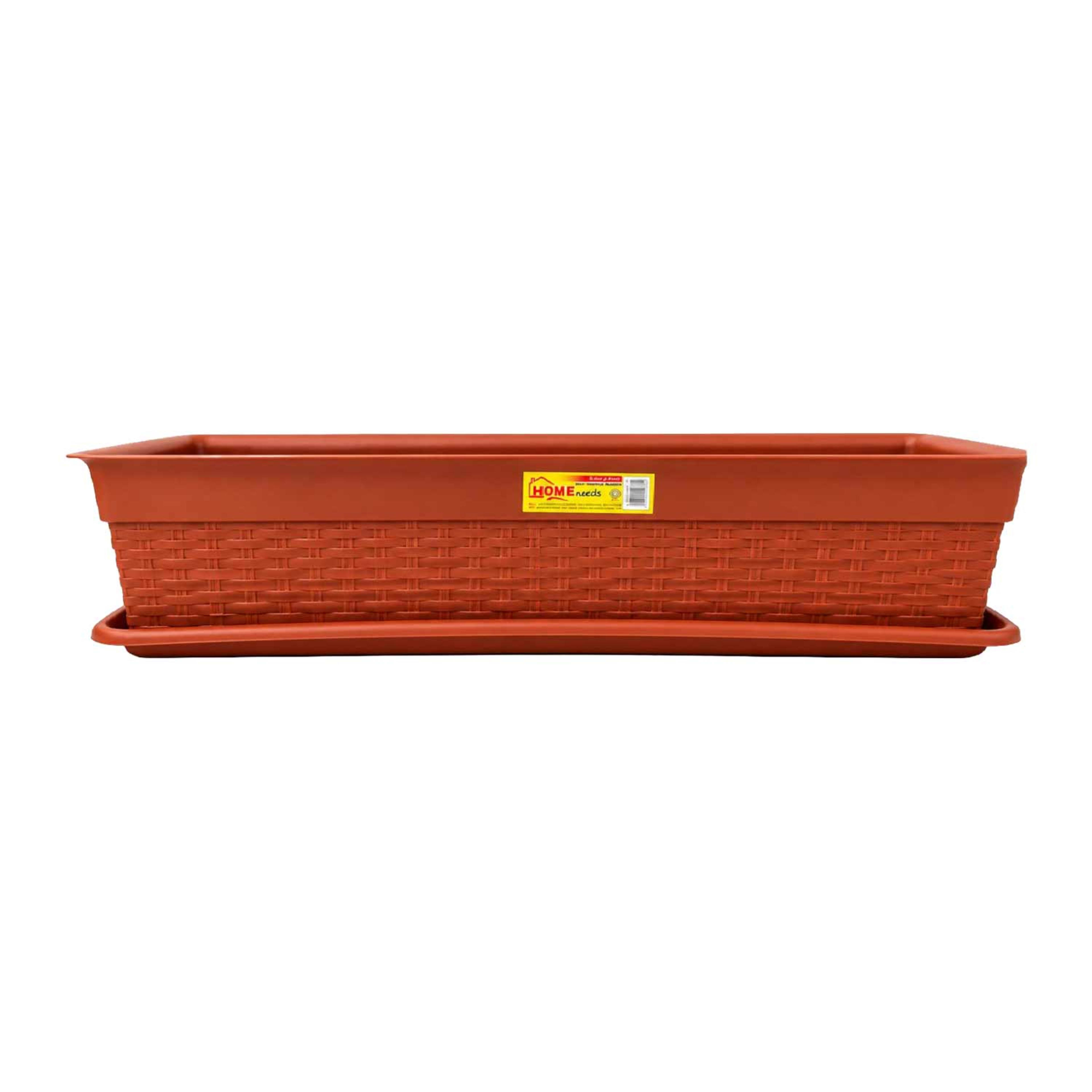 Home Needs Rattan Planter Rect #24