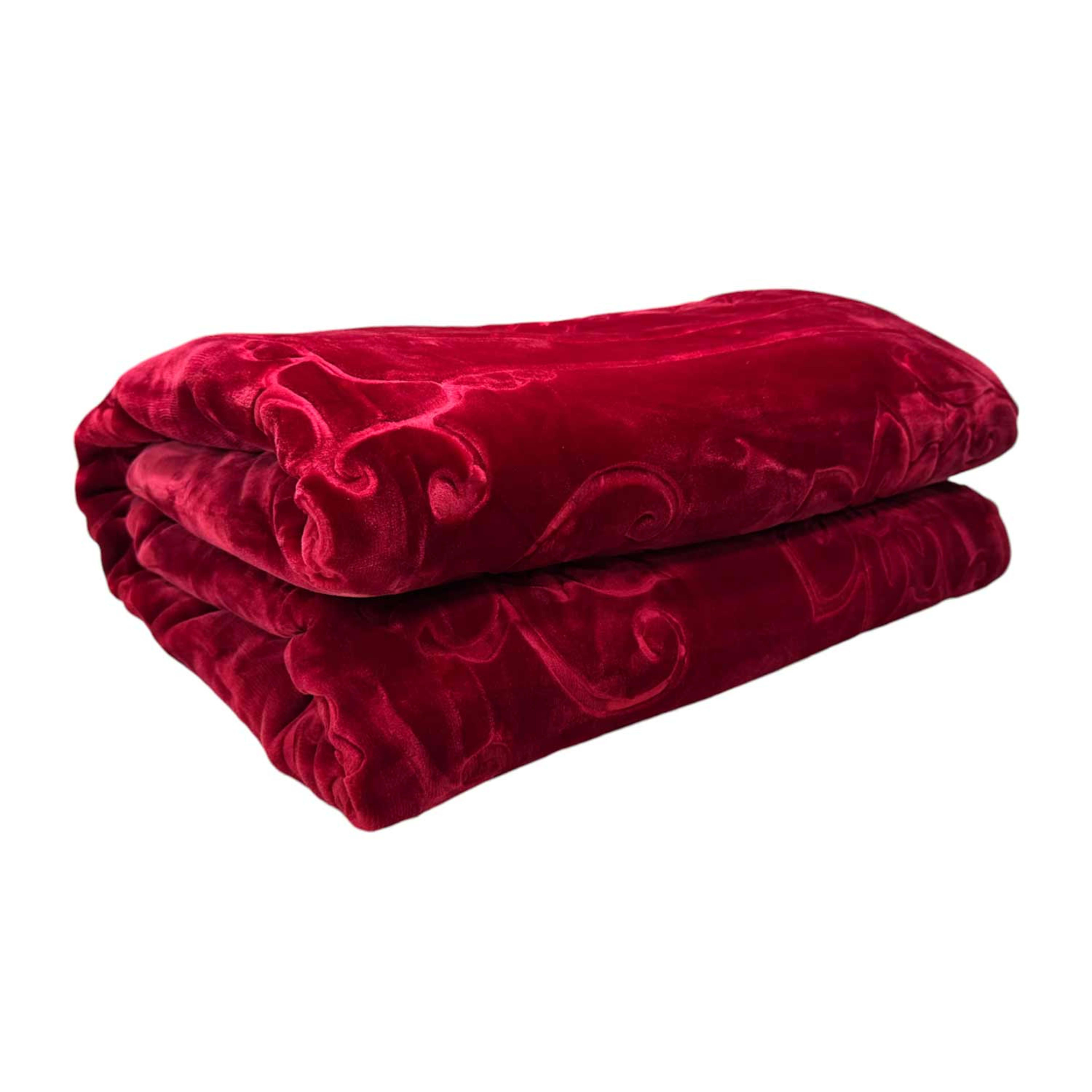 Kassino Raschel Blanket Double 200x240cm 2ply Emb/pln 5.5kg Ho04215 - image 2