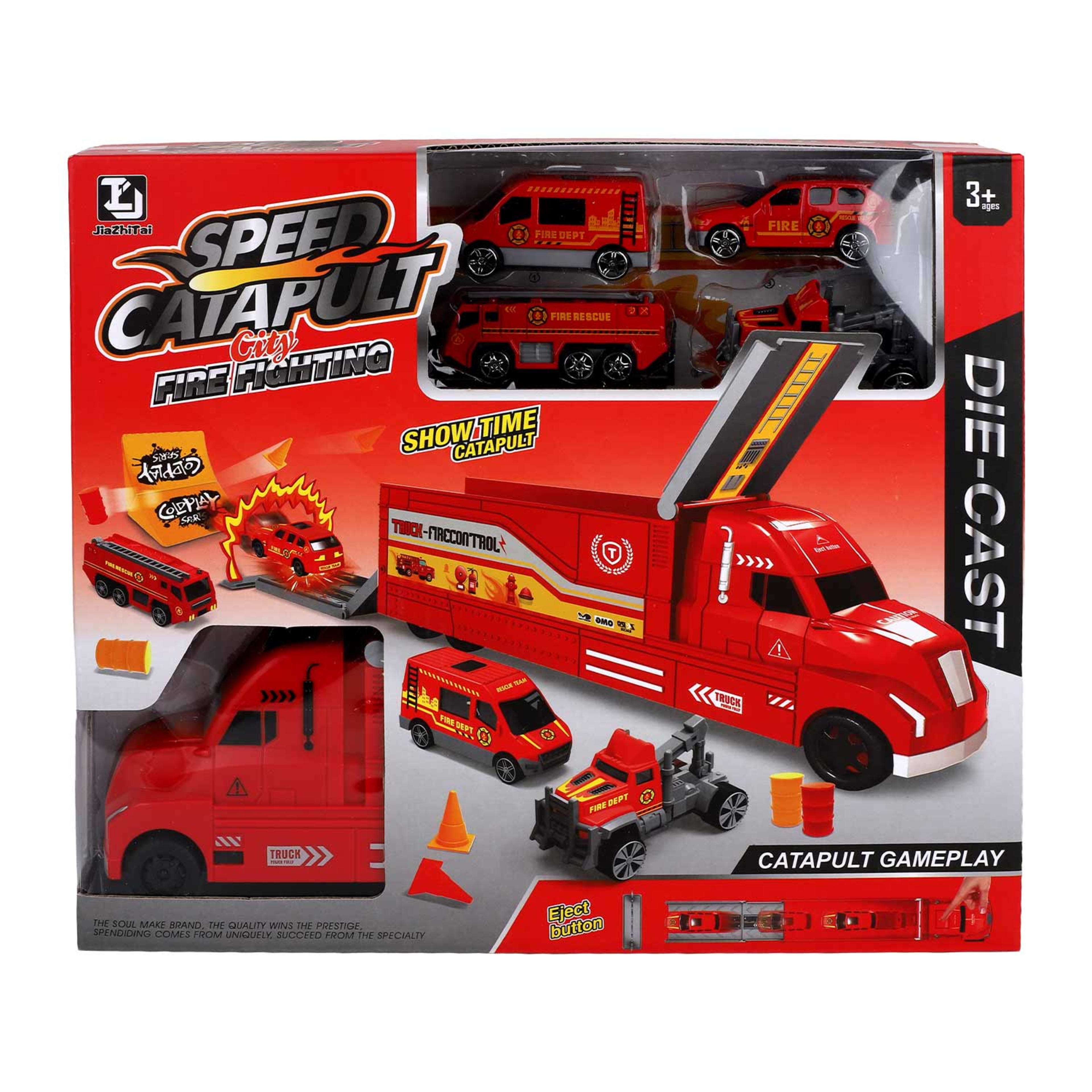 Jiazhitai Eject Toys with Die-cast Car 4pcs T067/t068