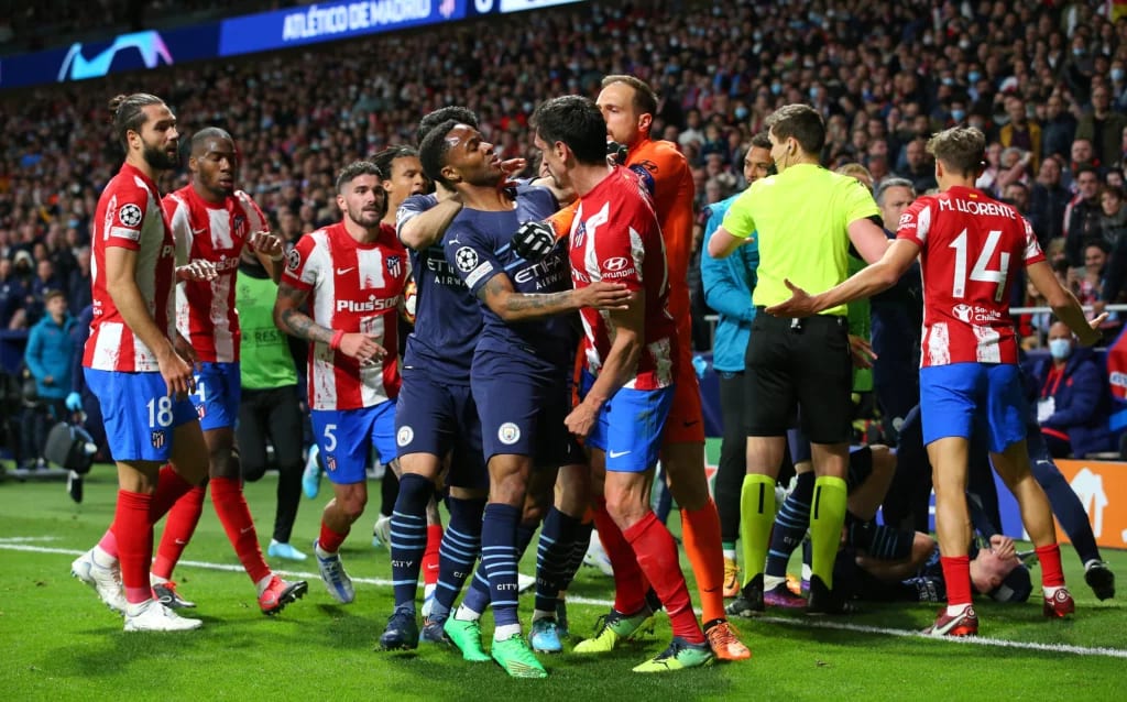 Police called in as Atletico Madrid vs Manchester City bust up continues in tunnel Police called in as Atletico Madrid vs Manchester City bust up continues in tunnel