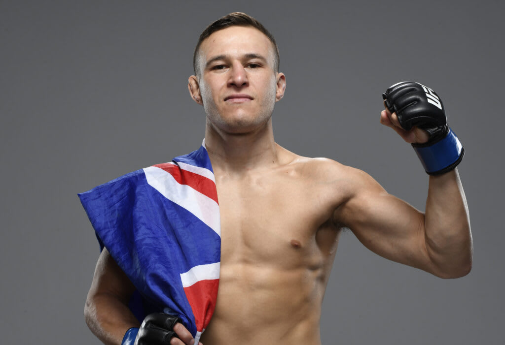 Kai Kara-France poses for a portrait after his victory during UFC 259