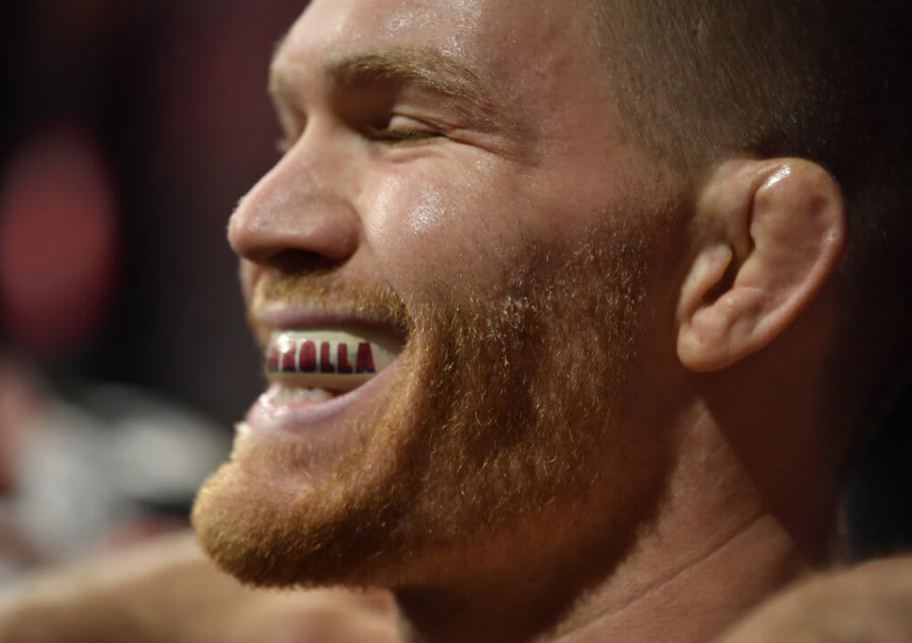 Matt Frevola prepares to fight Terrance McKinney in their lightweight bout during UFC 263