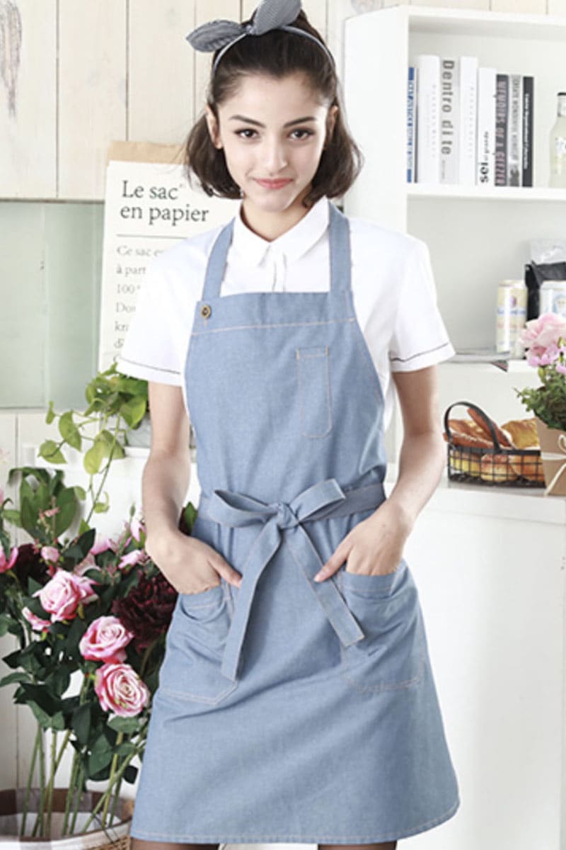 Light Blue Denim Aprons (MU308S/MU309S) | F&B Uniform