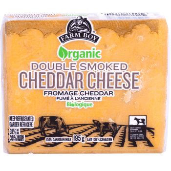 Farm Boy™ Organic Double Smoked Cheddar Cheese (195 g)