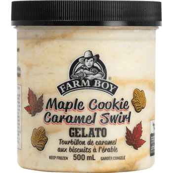 Farm Boy™ Maple Cookie Caramel Swirl Gelato (500 ml)