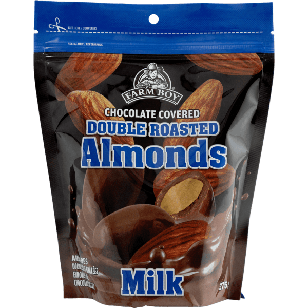 Farm Boy™ Milk Chocolate Double Roasted Almonds (275 g)