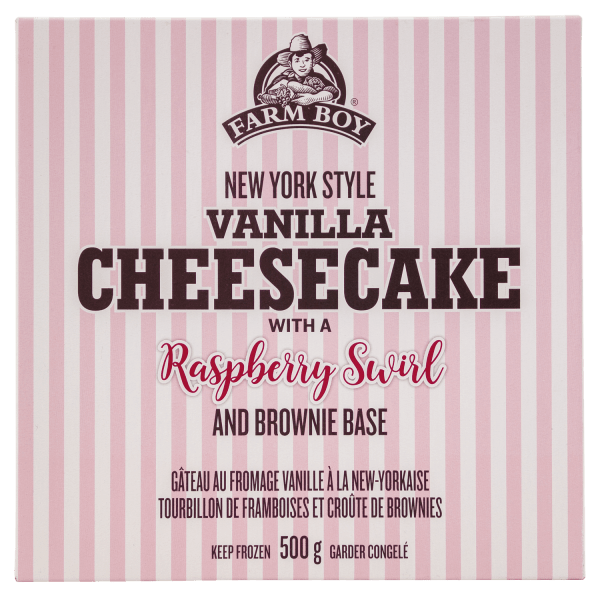 Farm Boy™ Raspberry Swirl Vanilla Cheesecake (500 g)