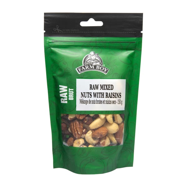 Farm Boy™ Raw Mixed Nuts with Raisins (150 g)