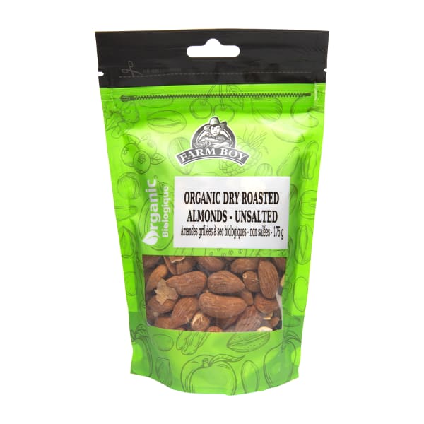 Farm Boy™ Organic Dry Roasted Unsalted Almonds (175 g)