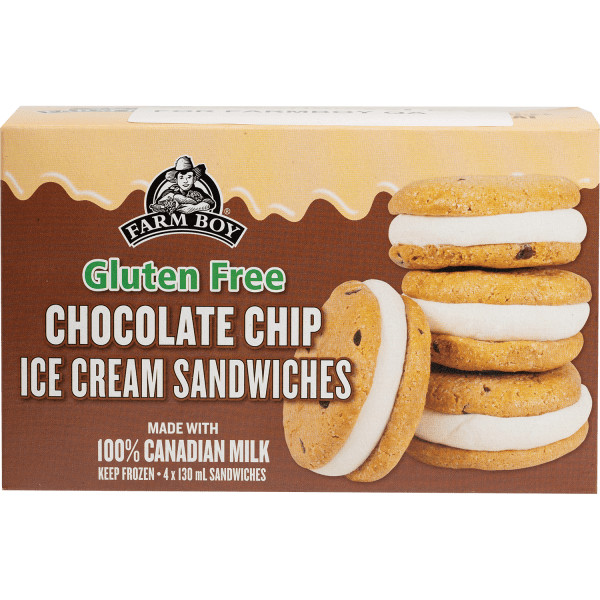 Farm Boy™ Gluten-Free Chocolate Chip Ice Cream Sandwich (4 x 130 mL)