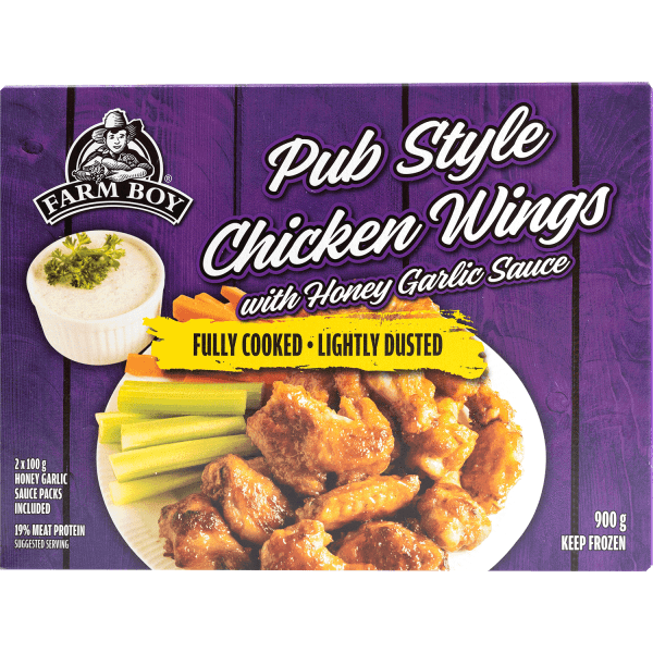 Farm Boy™ Pub Style Chicken Wings with Honey Garlic Sauce (900 g)