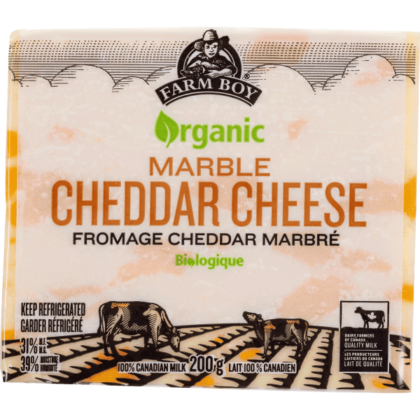 Farm Boy™ Organic Marble Cheddar Cheese (200 g)