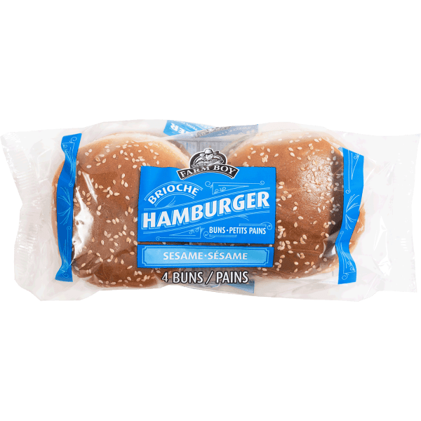 Farm Boy™ Sesame Hamburger Buns 4’s (4 x 57g)