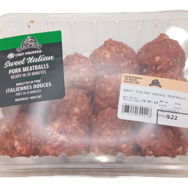 Farm Boy™ Sweet Italian Pork Meatballs