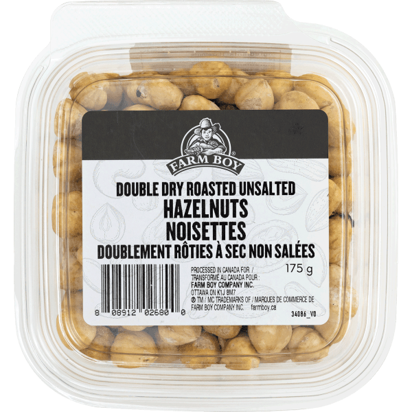 Farm Boy™ Double Dry Roasted Unsalted Hazelnuts (175 g)