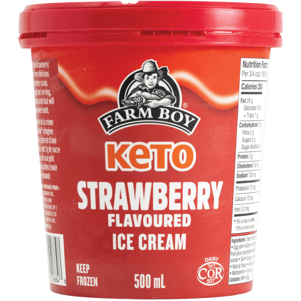 Farm Boy™ Strawberry Flavoured Keto Ice Cream (500 ml)