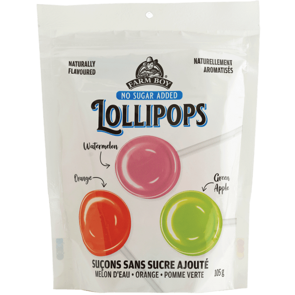 Farm Boy™ No Sugar Added Lollipops (105 g) Farm Boy