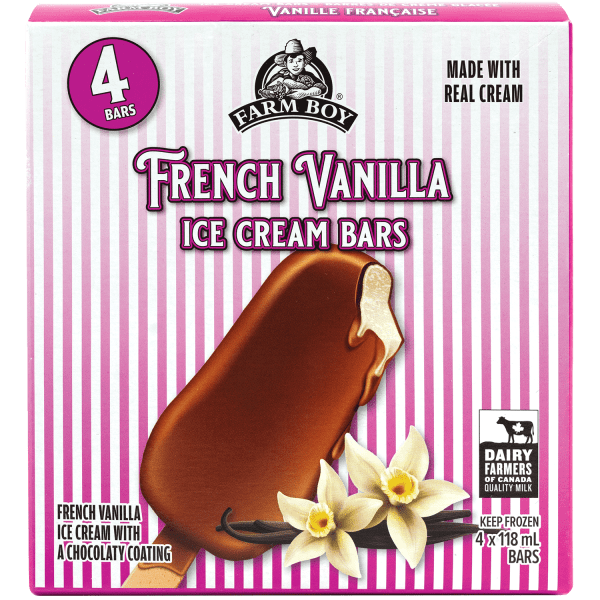 Farm Boy™ French Vanilla Ice Cream Bars (4 x 188 ml)