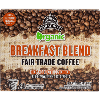 Farm Boy™ Breakfast Blend Organic Fair Trade Coffee (24 count)