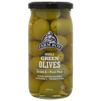 Farm Boy™ Whole Green Olives (370 ml)