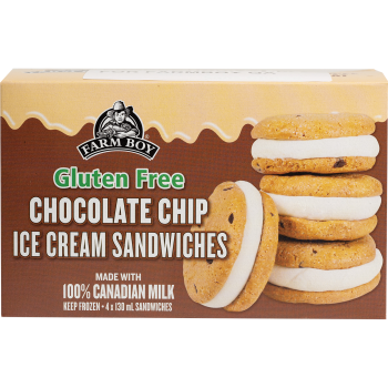 Farm Boy™ Gluten-Free Chocolate Chip Ice Cream Sandwiches (4 x 130 mL)