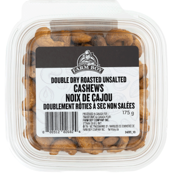 Farm Boy™ Unsalted Double Dry Roasted Cashews (175 g)