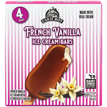 Farm Boy™ French Vanilla Ice Cream Bars (4 x 118 ml)