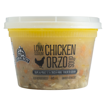 Farm Boy™ Low Sodium Chicken Orzo Soup (445 ml)