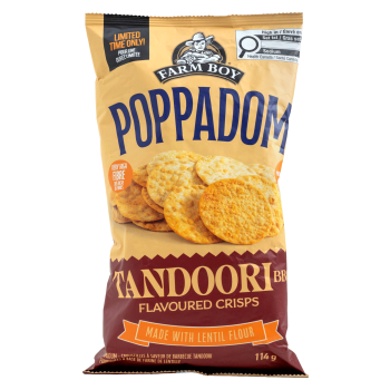 Farm Boy™ Poppadom Tandoori BBQ Flavoured Crisps (114 g)