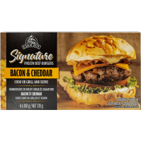 Farm Boy™ Bacon & Cheddar Frozen Burgers (4 x 180 g)