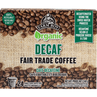 Farm Boy™ Decaf Organic Fair Trade Coffee (24 count)