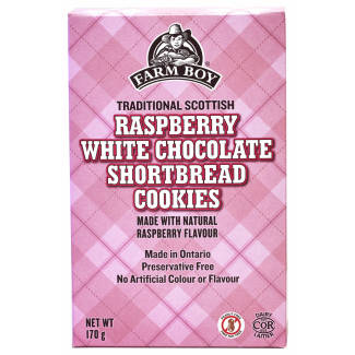 Farm Boy™ Raspberry White Chocolate Shortbread Cookies (170 g)