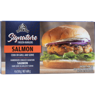 Farm Boy™ Signature Salmon Frozen Burgers (4 x 150 g)