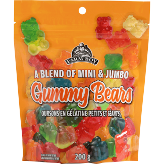 Farm Boy™ Mini & Jumbo Gummy Bears Soft Candy (200 g)
